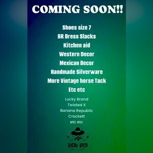 Coming Soon!! Shoes, BR slacks, decor, more vintage horse tack